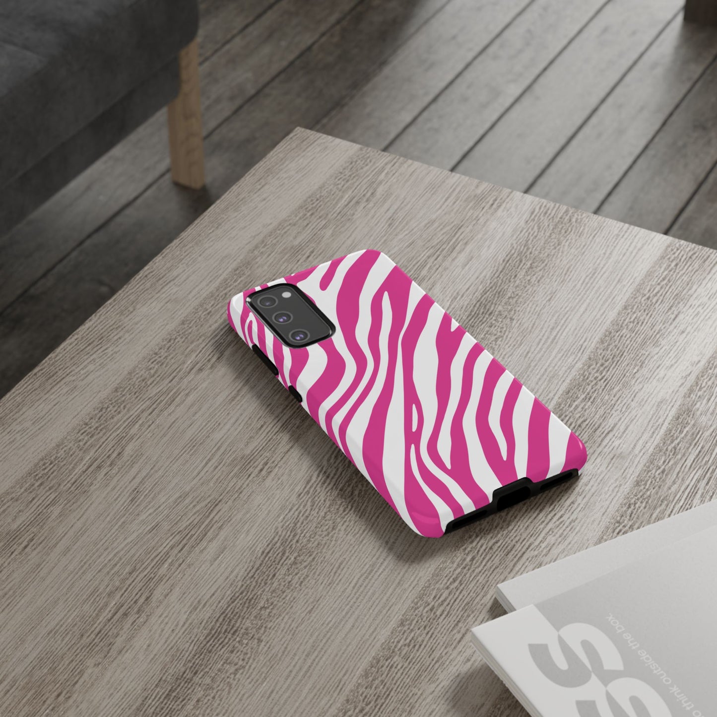 Modern Hot Pink Zebra Print Phone Case
