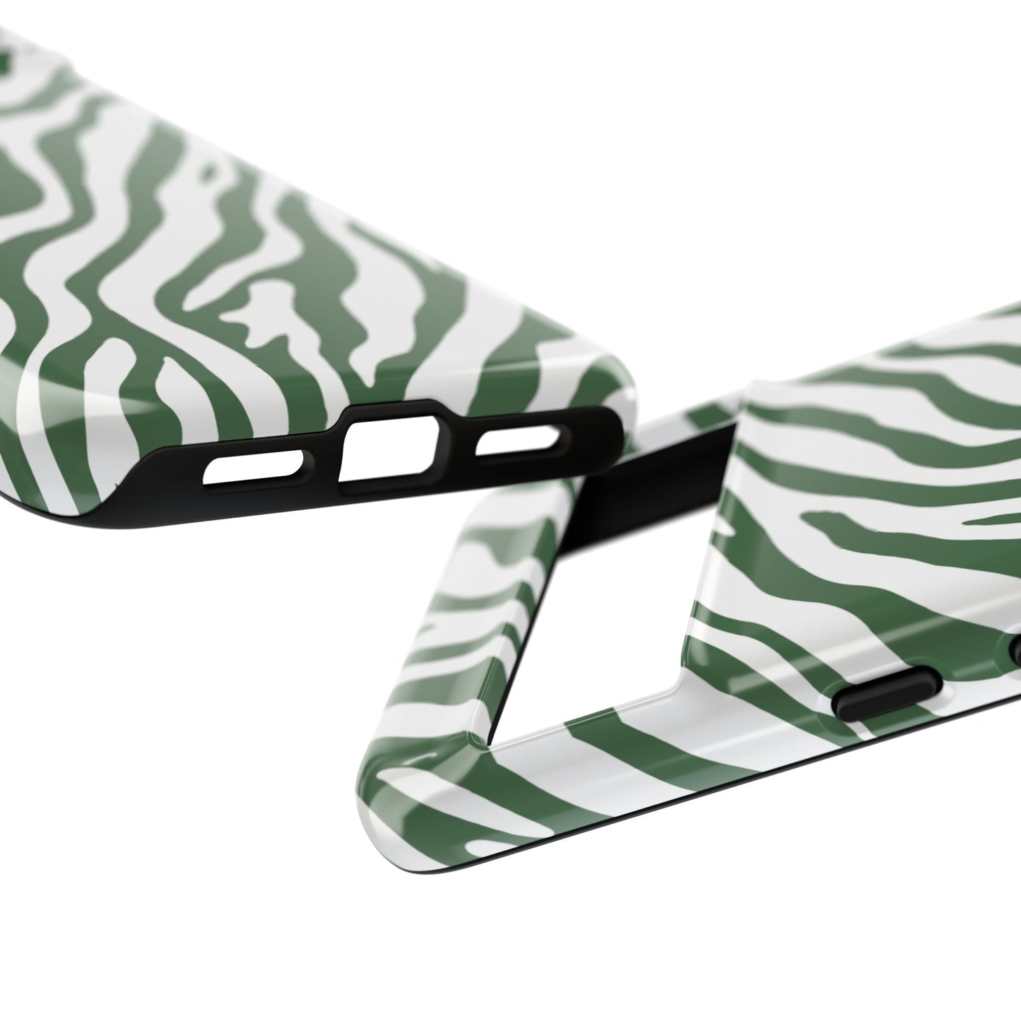 Stylish Sage Zebra Print Phone Case