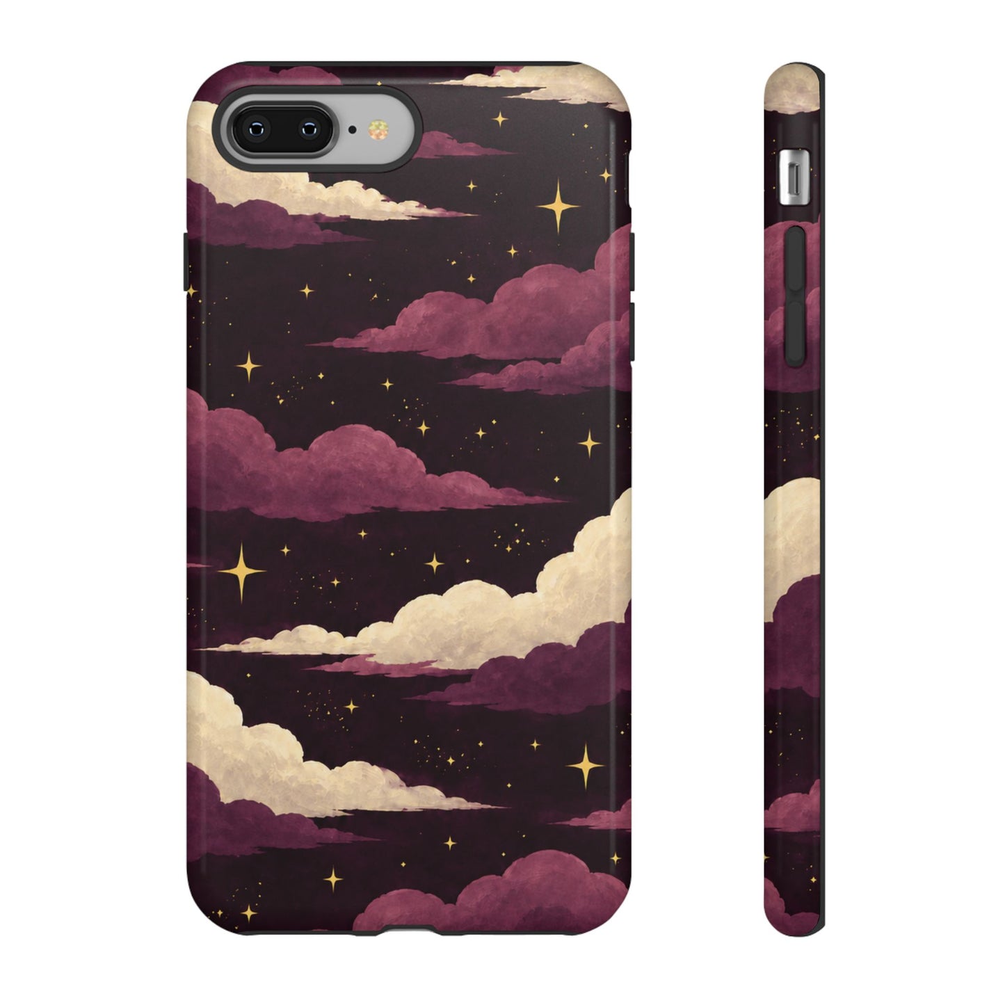 Illustrated Plum Clouds & Stars Phone Case