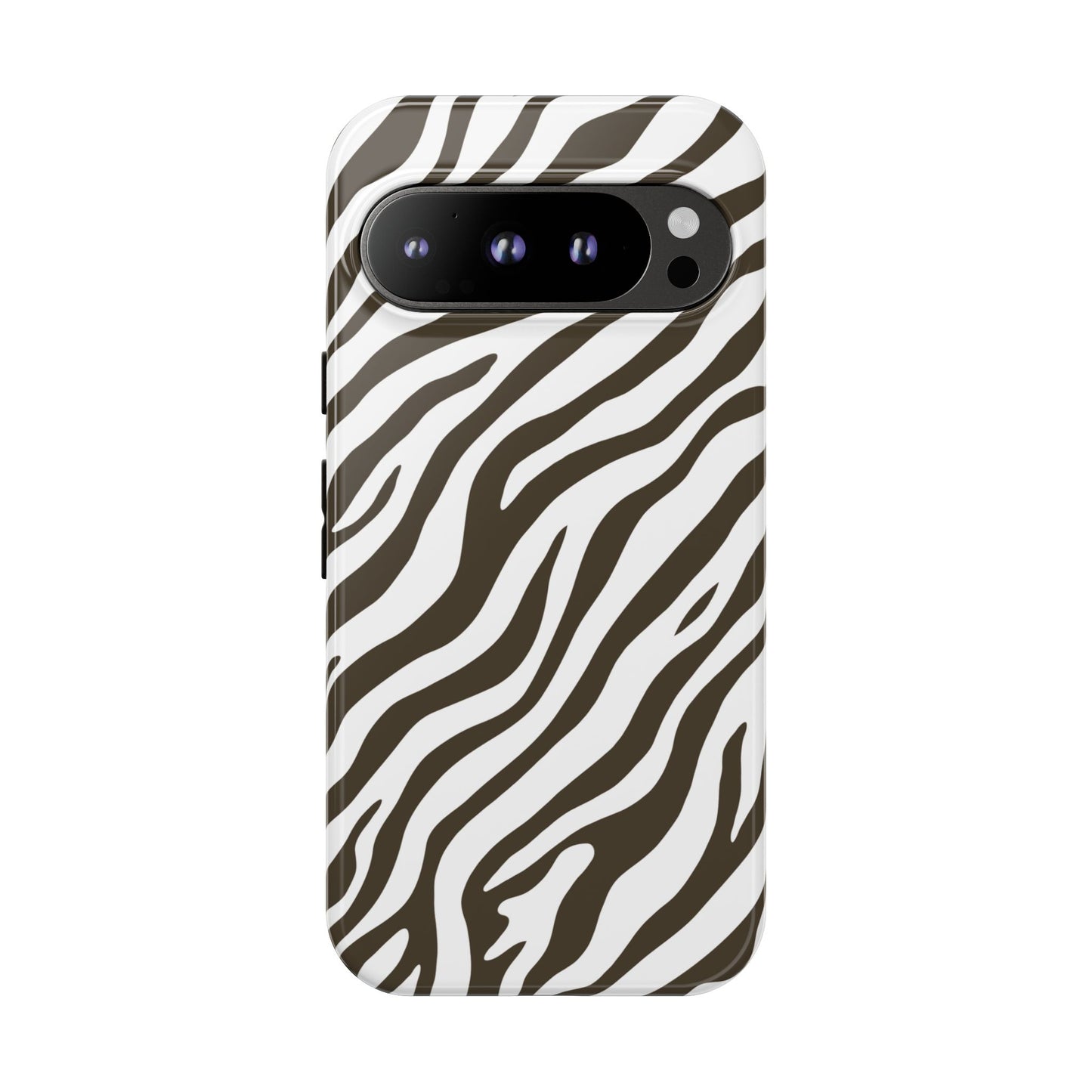 Stylish Mocha Zebra Print Phone Case