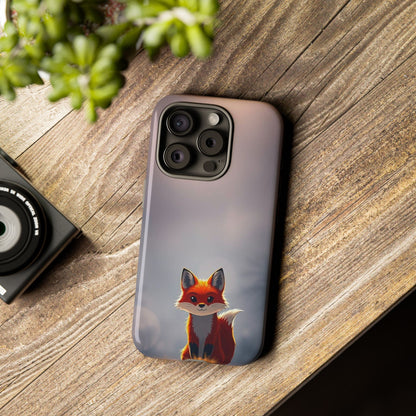 Cute Gothic Fox Design Phone Case - Multicolor Phone Case