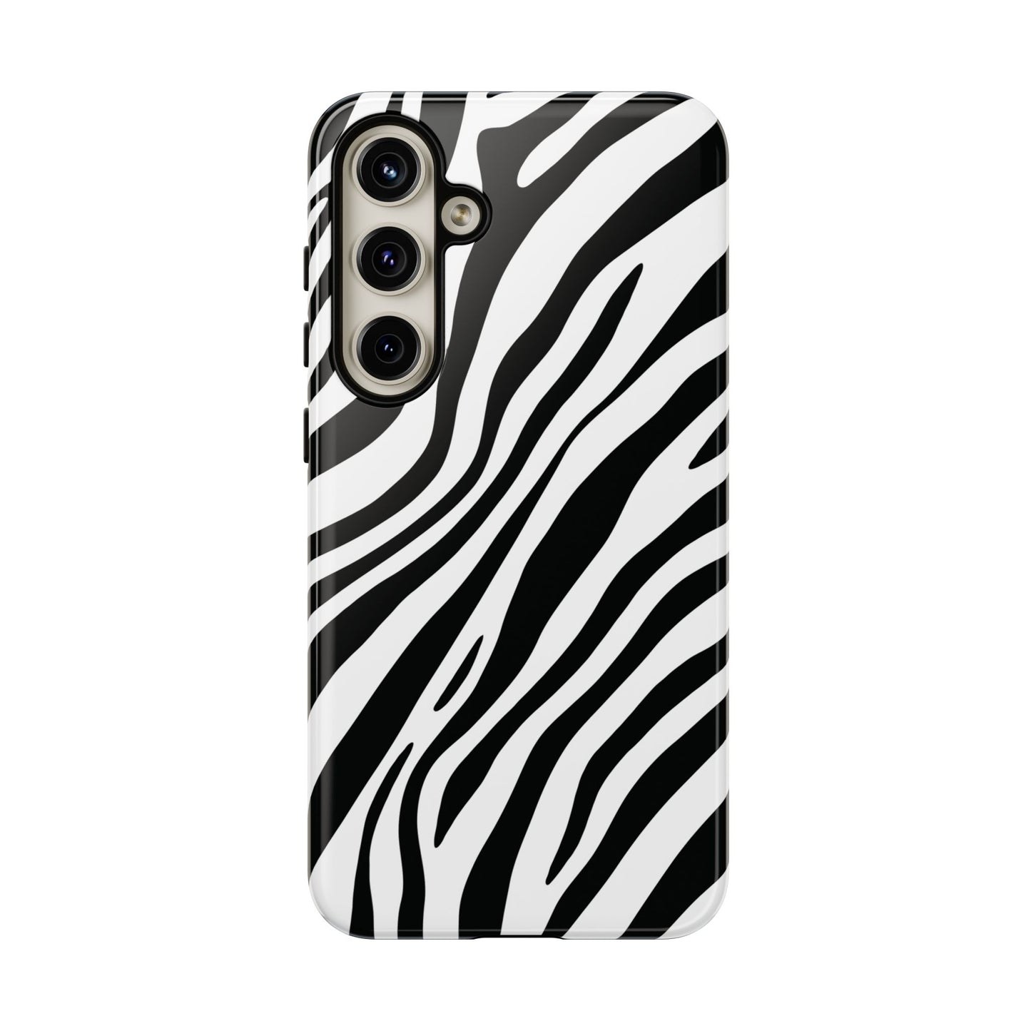 Modern Monochrome Zebra Print Phone Case