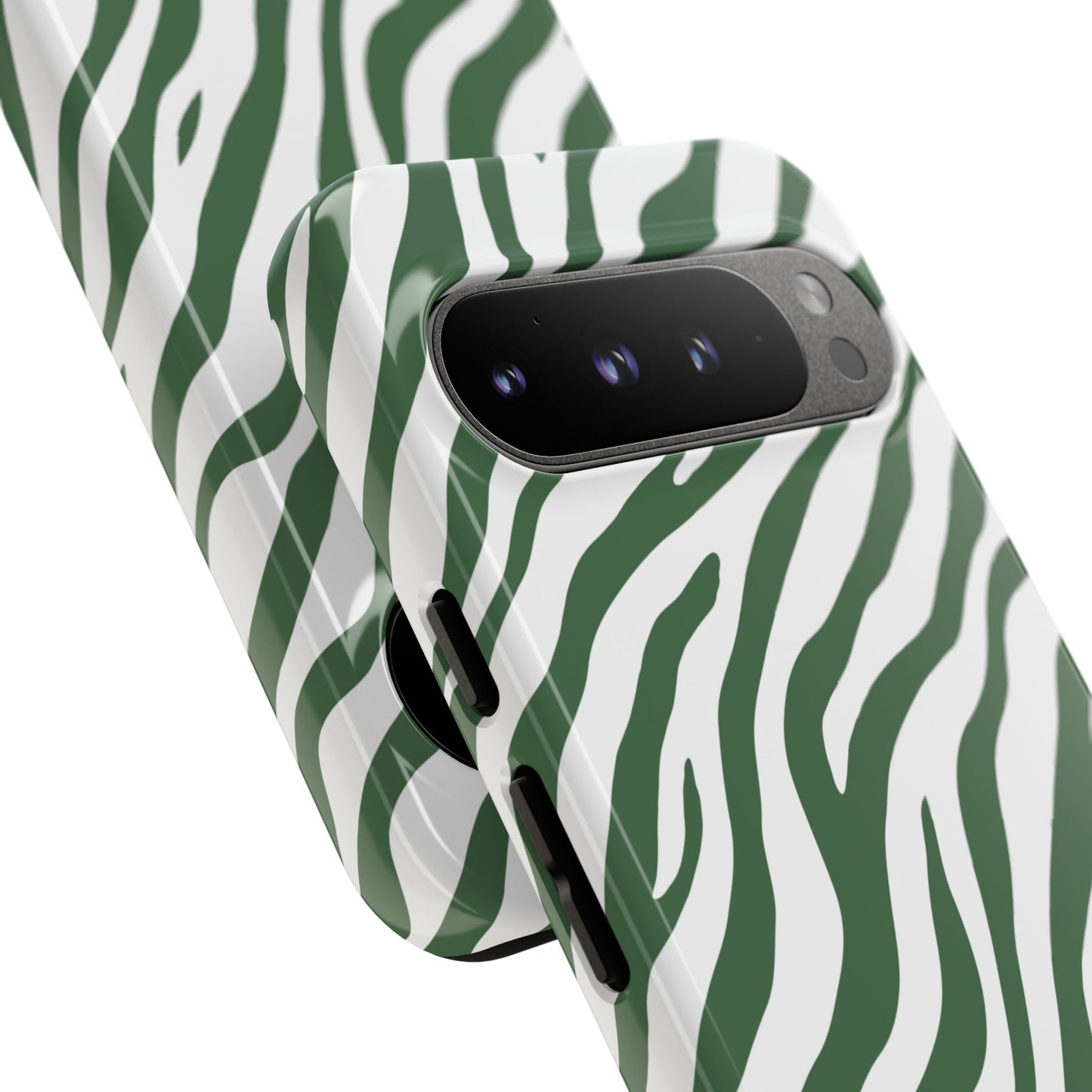 Stylish Sage Zebra Print Phone Case