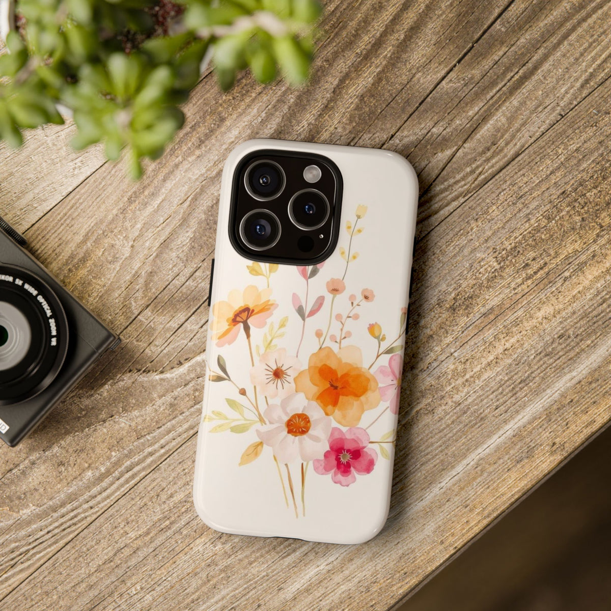 Boho Chic Watercolour Flower Pattern Phone Case - Multicolor Phone Case
