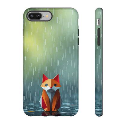 iPhone 8 Plus / Glossy Phone Case - Origami ’Soggy Fox’ Design Phone Case