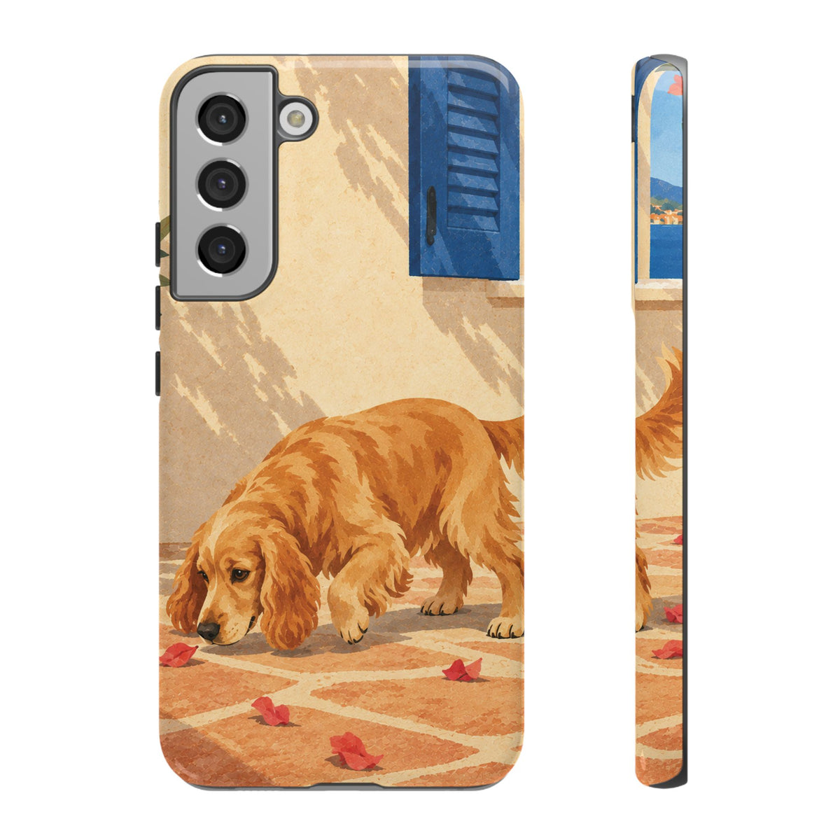 Cocker Spaniel Scent Trail Phone Case - Multicolor Phone Case - Samsung Galaxy S22 Plus / Glossy