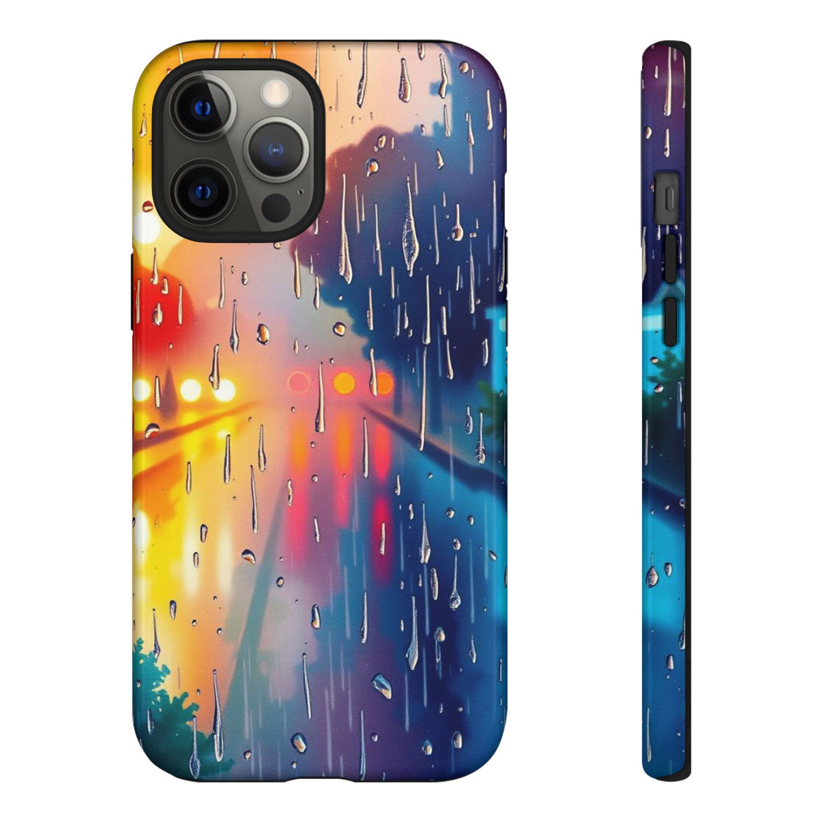 Electric Rain Watercolour Design Phone Case - Multicolor Phone Case - iPhone 12 Pro Max / Glossy