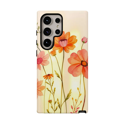 Samsung Galaxy S24 Ultra / Glossy Phone Case - Watercolour Bunch of Wildflowers Design Phone Case