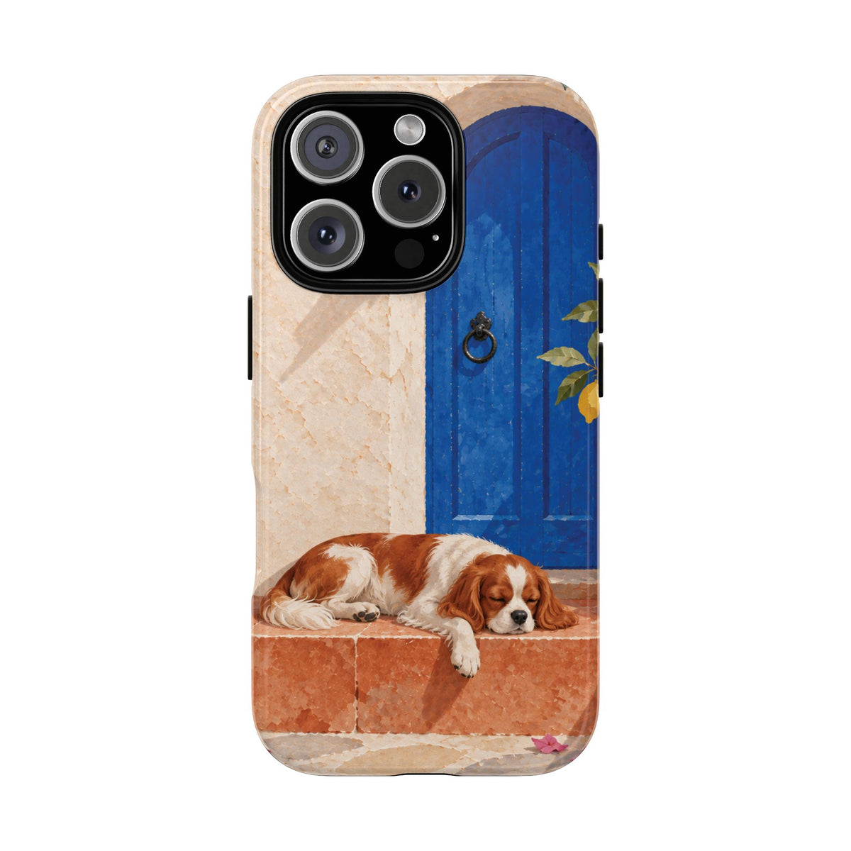 Cavalier King Charles Spaniel Blue Door Siesta Phone Case - Multicolor Phone Case - iPhone 16 Pro / Glossy