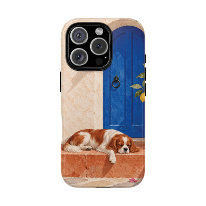 Cavalier King Charles Spaniel Blue Door Siesta Phone Case - Multicolor Phone Case - iPhone 16 Pro / Glossy