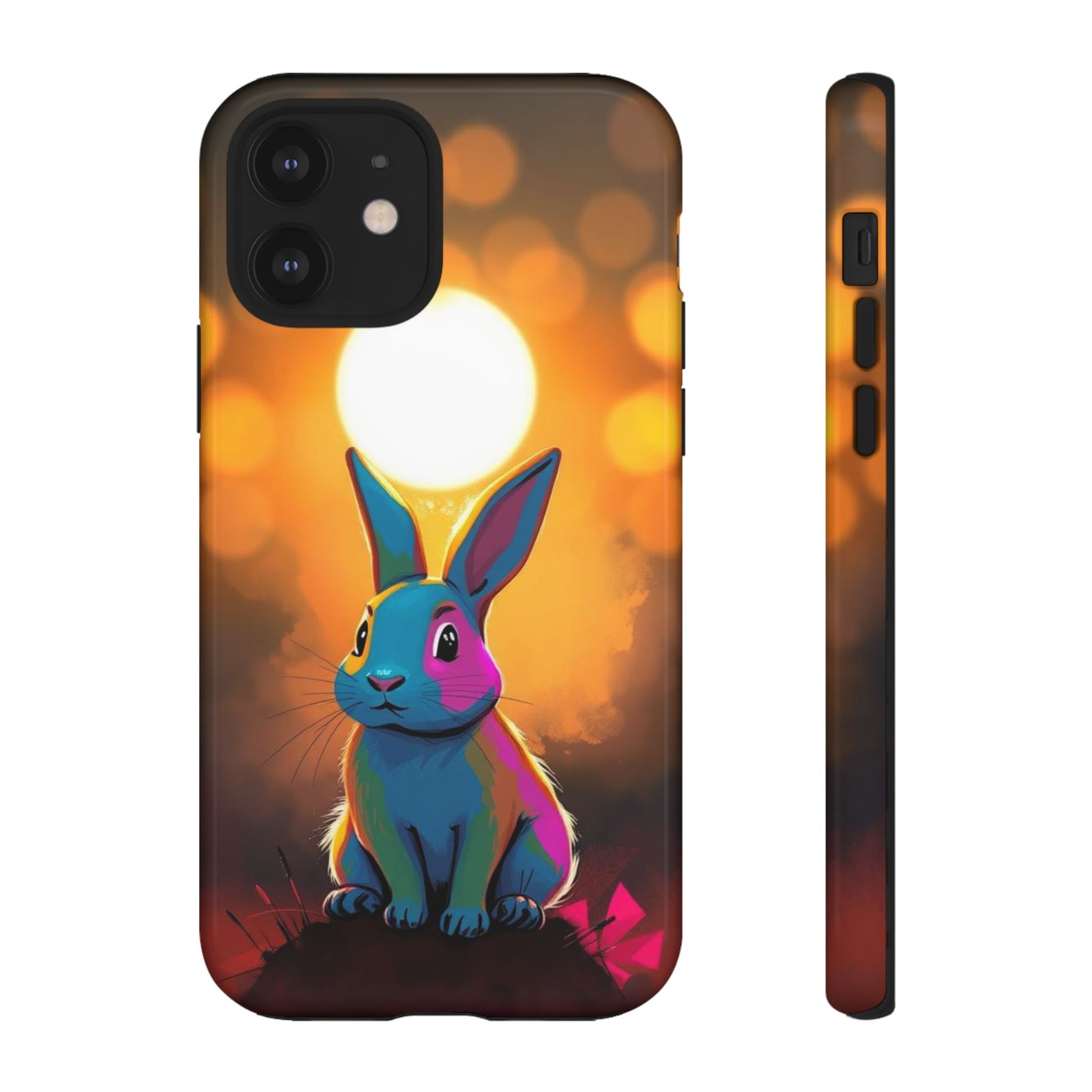 Pop Art Rabbit Design Phone Case - Multicolor Phone Case - iPhone 12 / Glossy