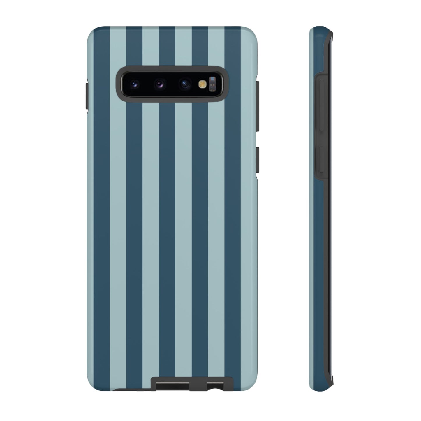 Samsung Galaxy S10 Plus / Glossy Phone Case - ’Blue Stripe Pattern’ Phone Case