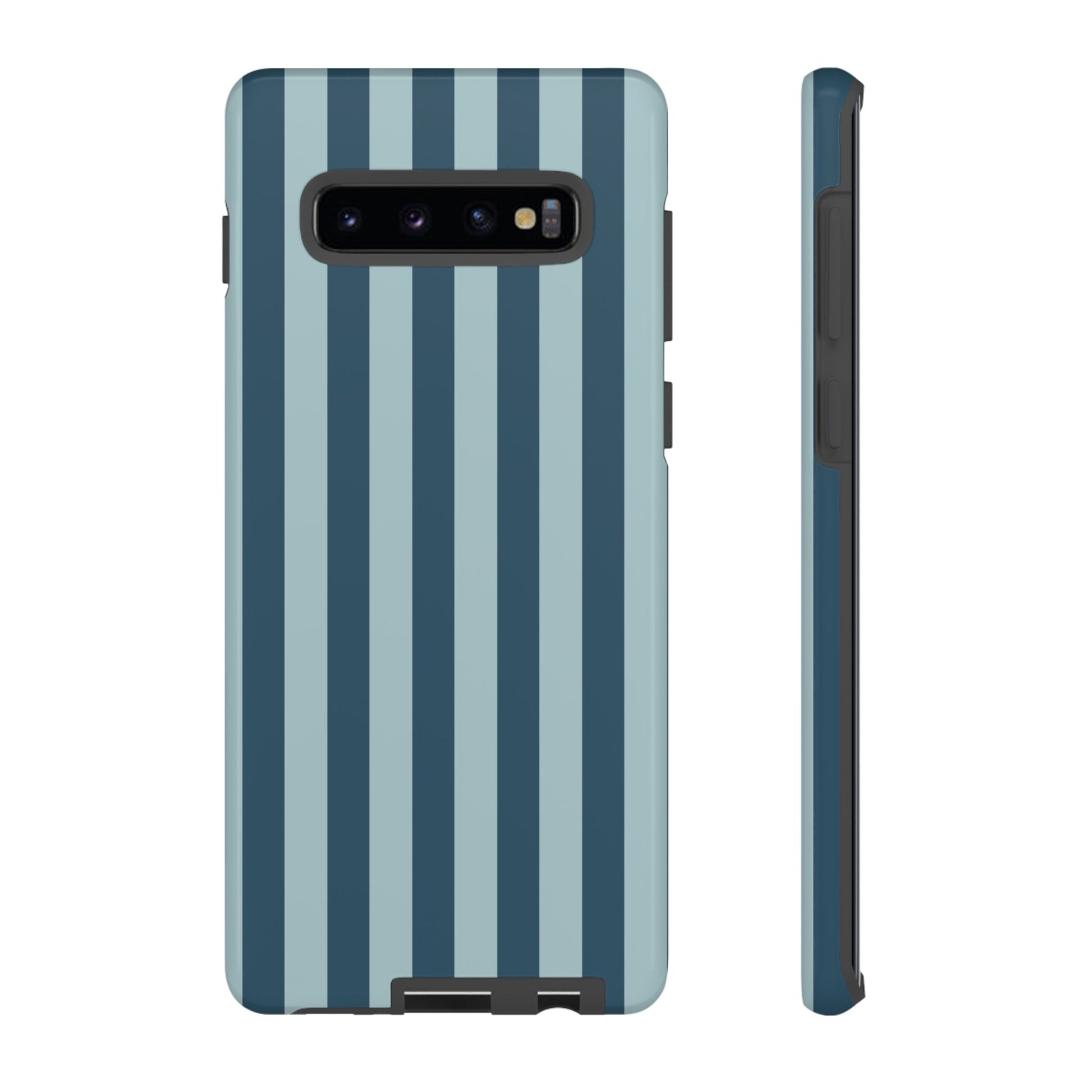 Samsung Galaxy S10 Plus / Glossy Phone Case - ’Blue Stripe Pattern’ Phone Case