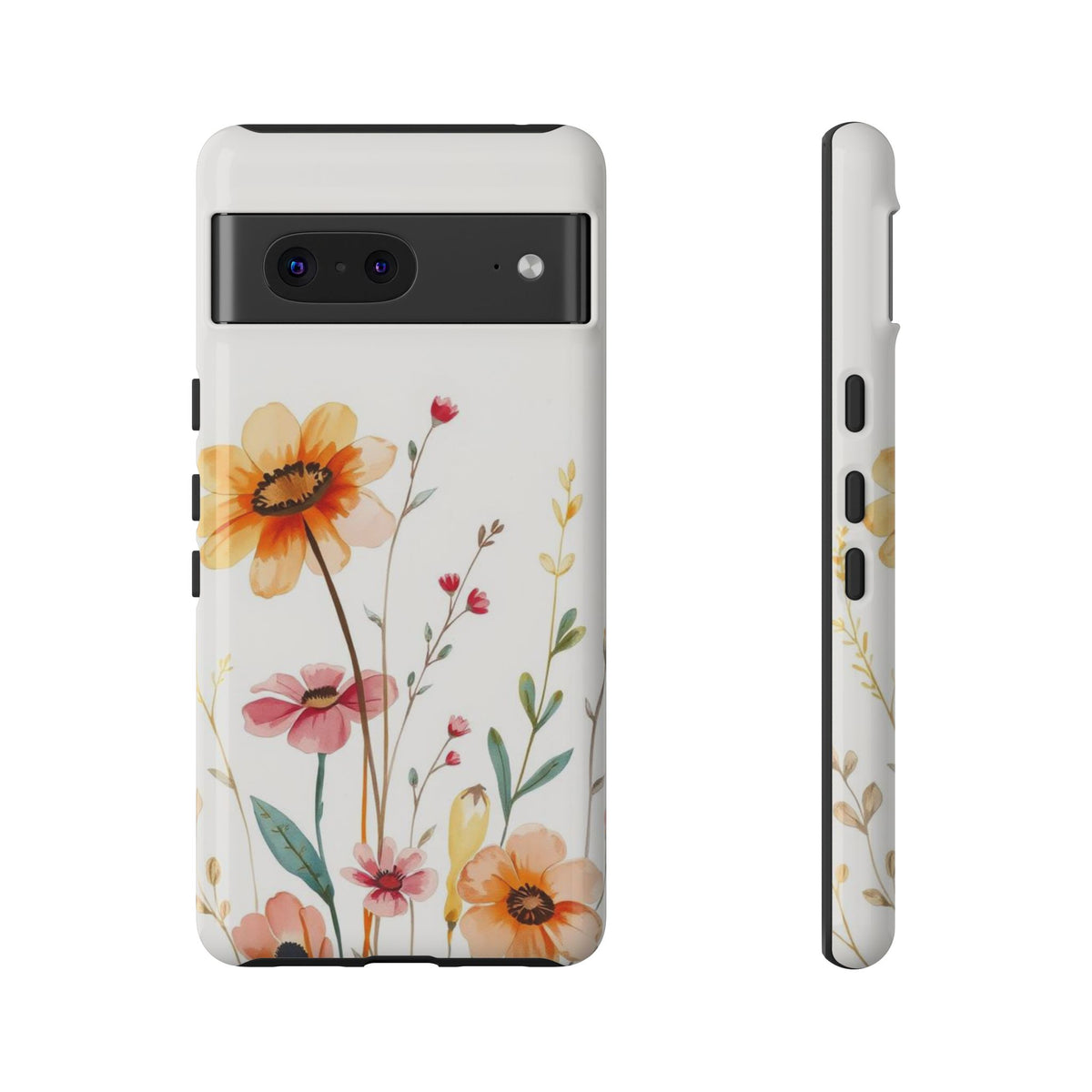 Boho Chic Watercolour Wild Blooms Pattern Phone Case - Multicolor Phone Case - Google Pixel 7 / Glossy