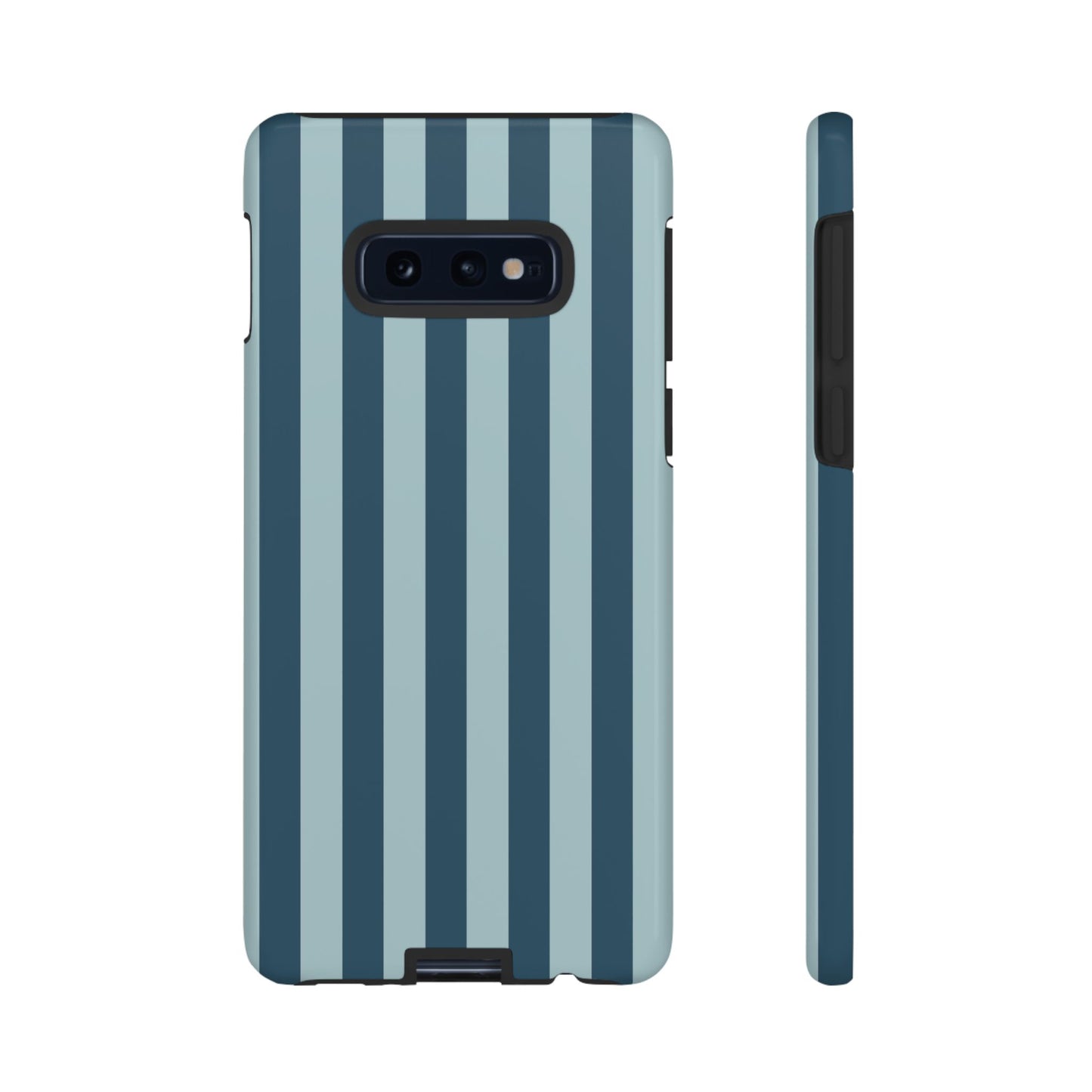Samsung Galaxy S10E / Glossy Phone Case - ’Blue Stripe Pattern’ Phone Case