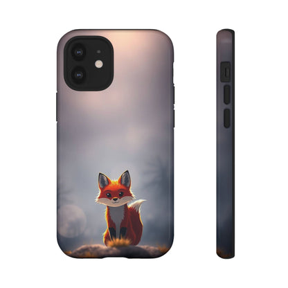 iPhone 12 Mini / Glossy Phone Case - Cute Gothic Fox Design Phone Case