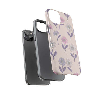 Pretty Pink & Purple Daisy Pattern Phone Case