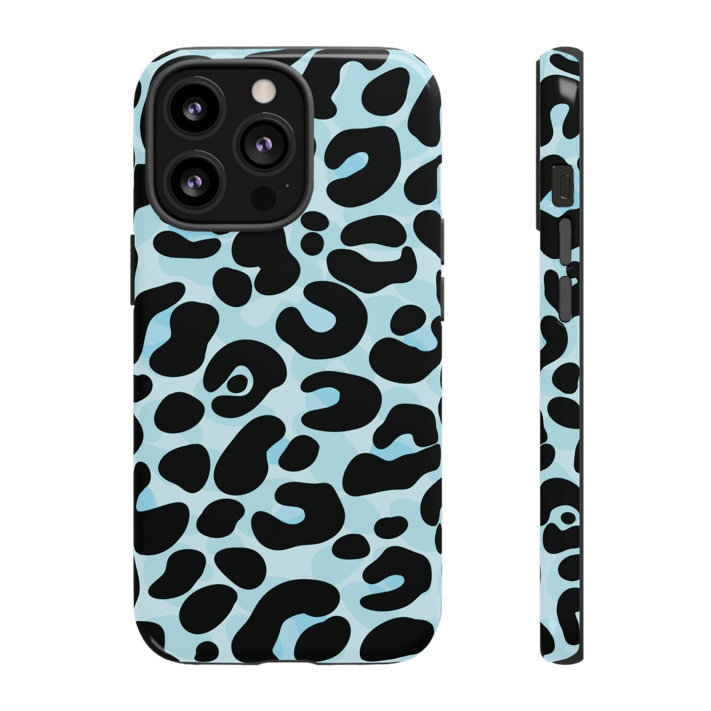 Cool Aqua Leopard Print Phone Case