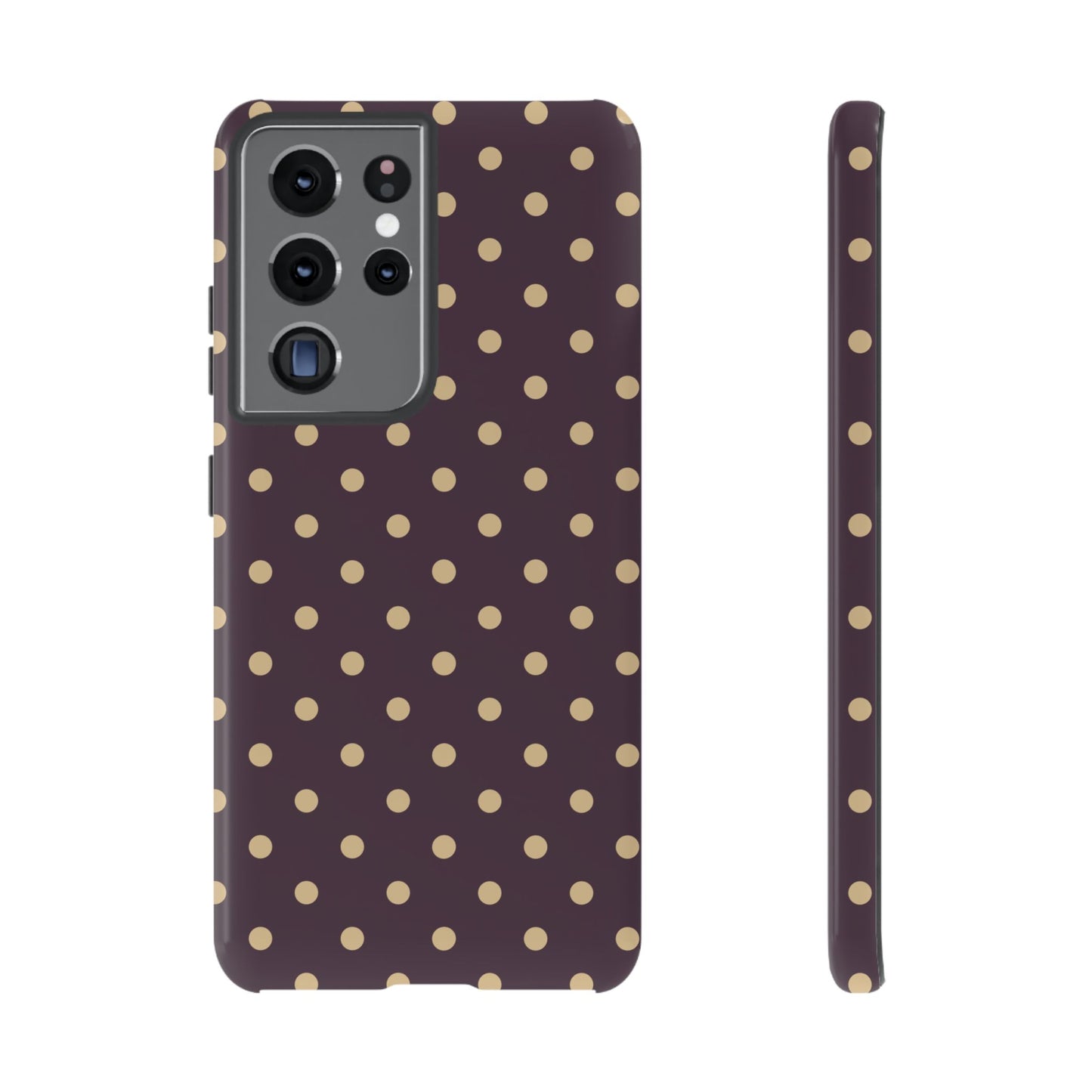 Purple with Yellow Dot Pattern Phone Case