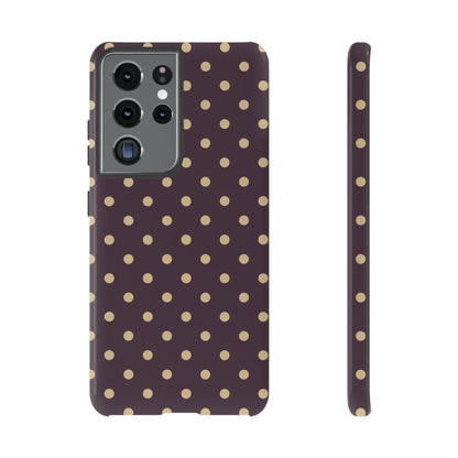 Purple with Yellow Dot Pattern Phone Case