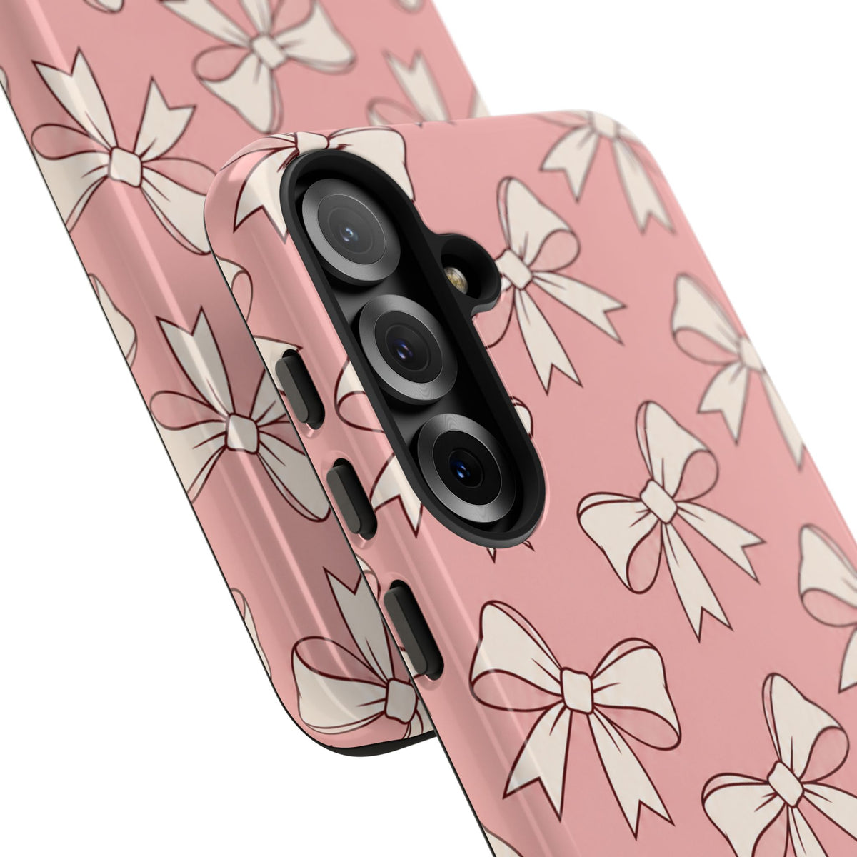 Chic Blush Pink Bow Pattern Phone Case