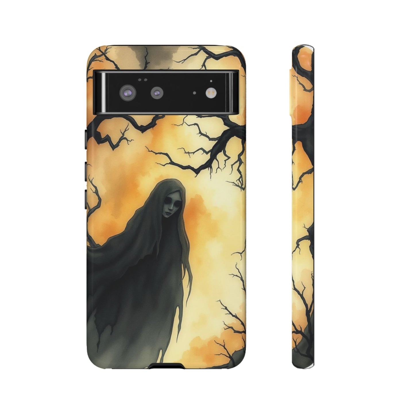 Google Pixel 6 / Glossy Phone Case - Watercolour Gothic Deathly Woman Phone Case