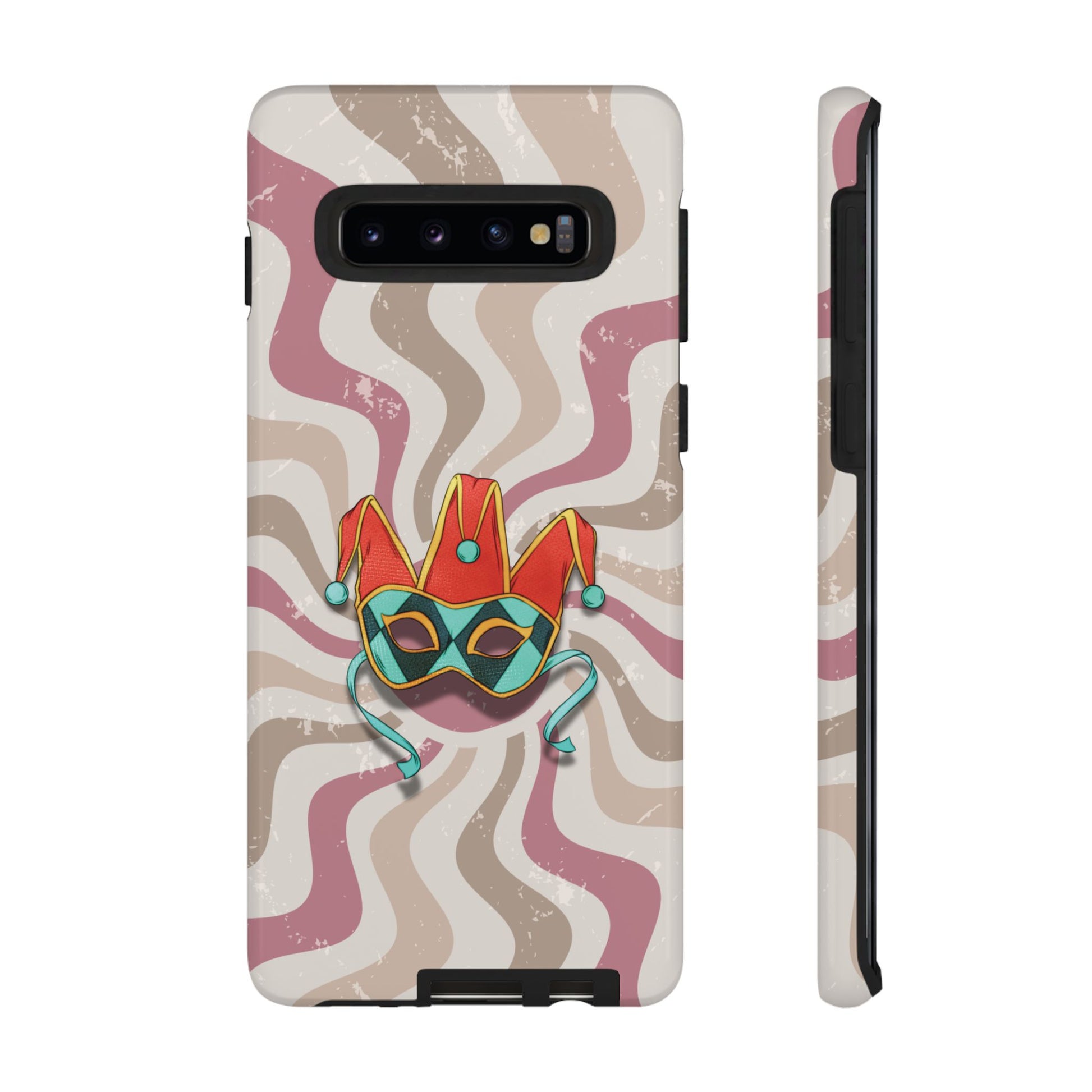 Venetian Jester Mask – Pink Retro Soft Revival Phone Case - Pink Phone Case