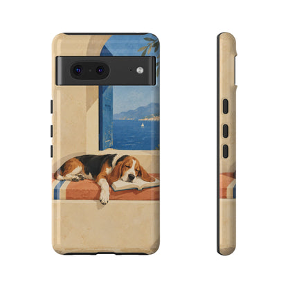 Basset Hound Unfinished Chapter Phone Case - Multicolor Phone Case - Google Pixel 7 / Glossy
