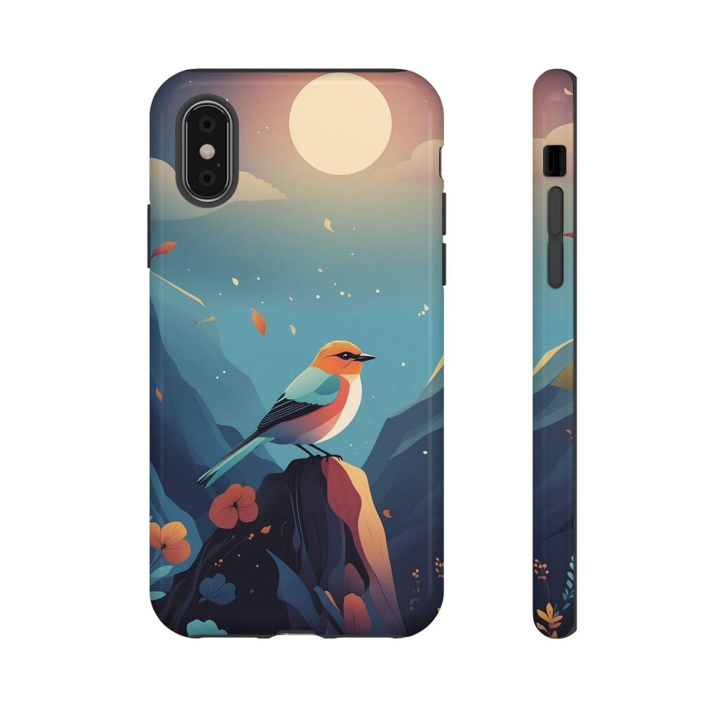 iPhone X / Glossy Phone Case - Stylised Bird Design Phone Case