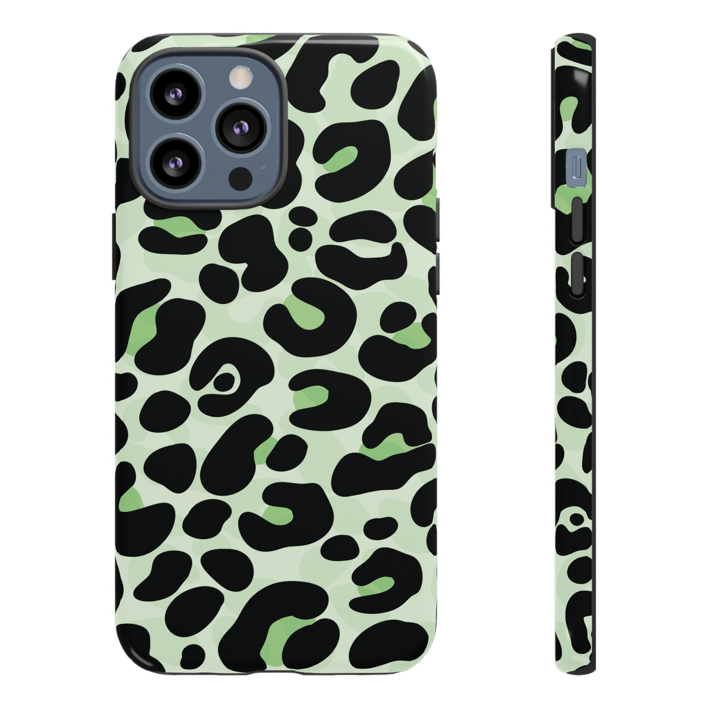 Chic Sage Leopard Print Phone Case