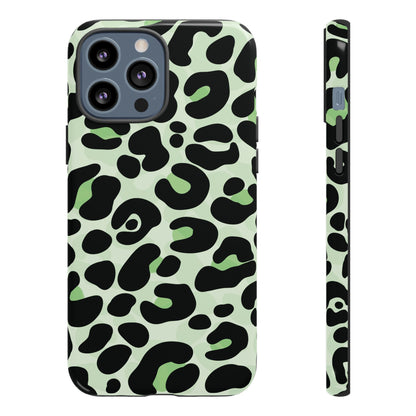 Chic Sage Leopard Print Phone Case