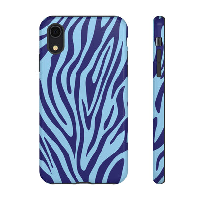 Boutique Sky Blue Tiger Print Phone Case