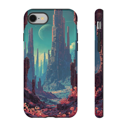 Alien Monolith Valley Sci-fi Phone Case - Pink Phone Case - iPhone 8 / Glossy