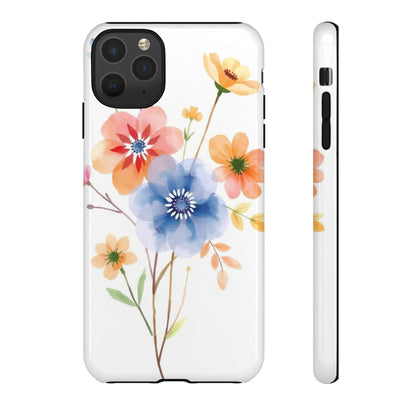 iPhone 11 Pro Max / Glossy Phone Case - Boho Chic Watercolour Bouquet Pattern Phone Case