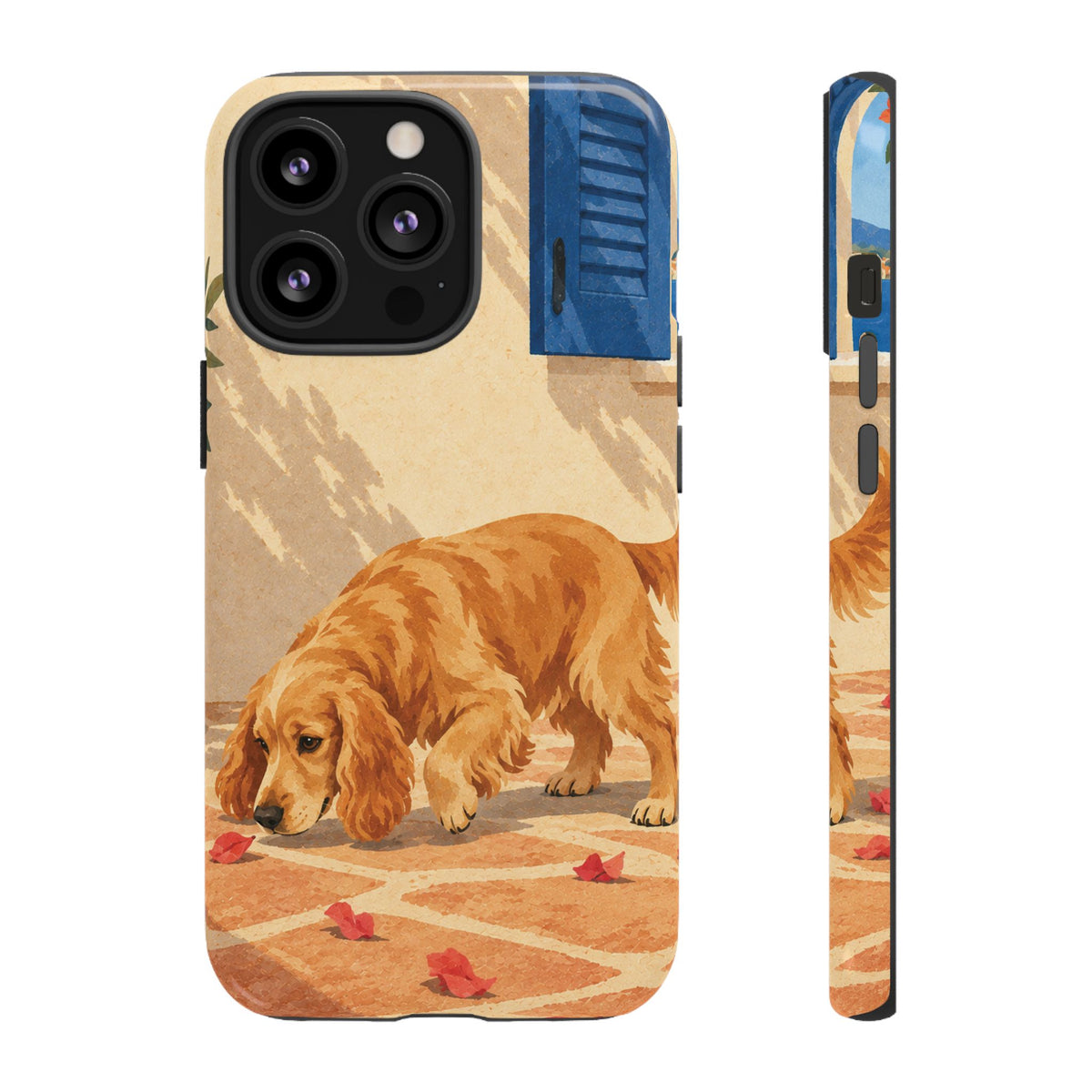 Cocker Spaniel Scent Trail Phone Case - Multicolor Phone Case - iPhone 13 Pro / Glossy
