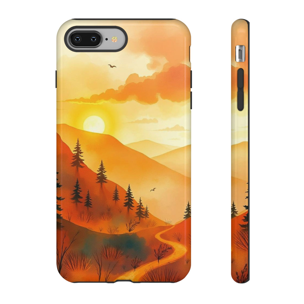 Golden Sunset Design Phone Case - Multicolor Phone Case - iPhone 8 Plus / Glossy