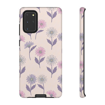 Pretty Pink & Purple Daisy Pattern Phone Case