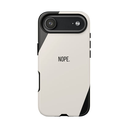 iPhone 17 Air / Glossy Phone Case - Sassy Statement Case ’Nope’ in Black & White