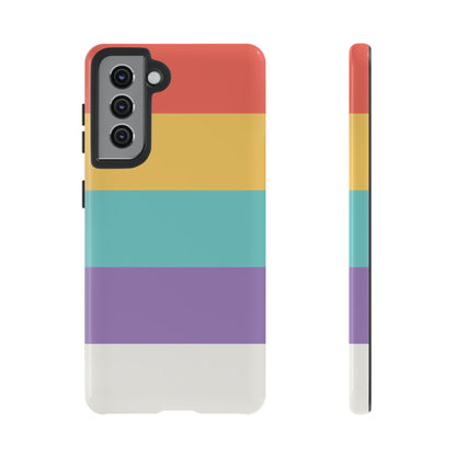 Pastel Rainbow Stripe Pattern Phone Case - Phone Case - Samsung Galaxy S21 / Glossy