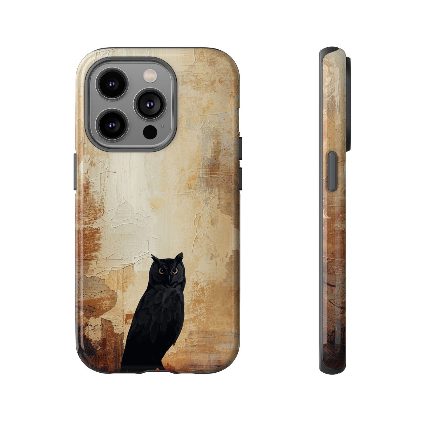 iPhone 14 Pro / Glossy Phone Case - Beautiful Abstract Owl Design Phone Case