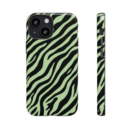 Stylish Mint Zebra Print Phone Case