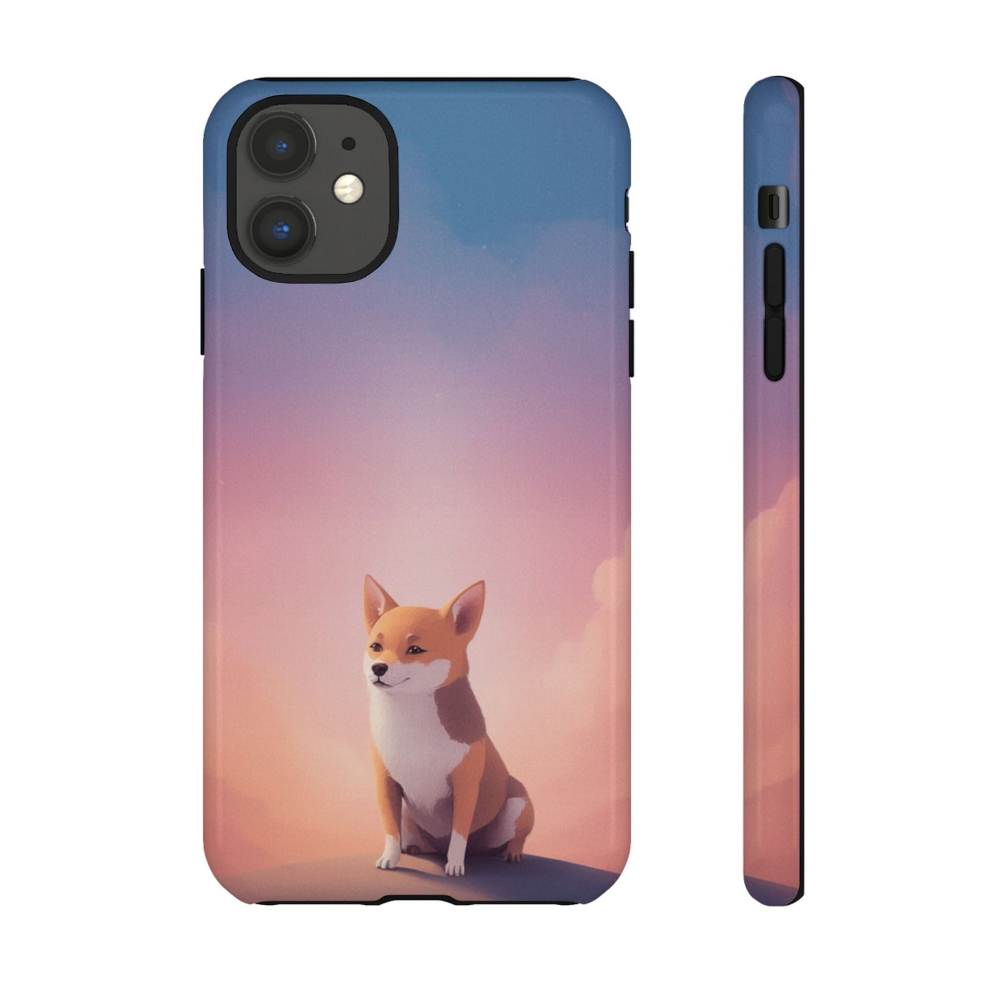 iPhone 11 / Glossy Phone Case - Cute Dog & Cloud Design ’Good Doggo’ Phone Case