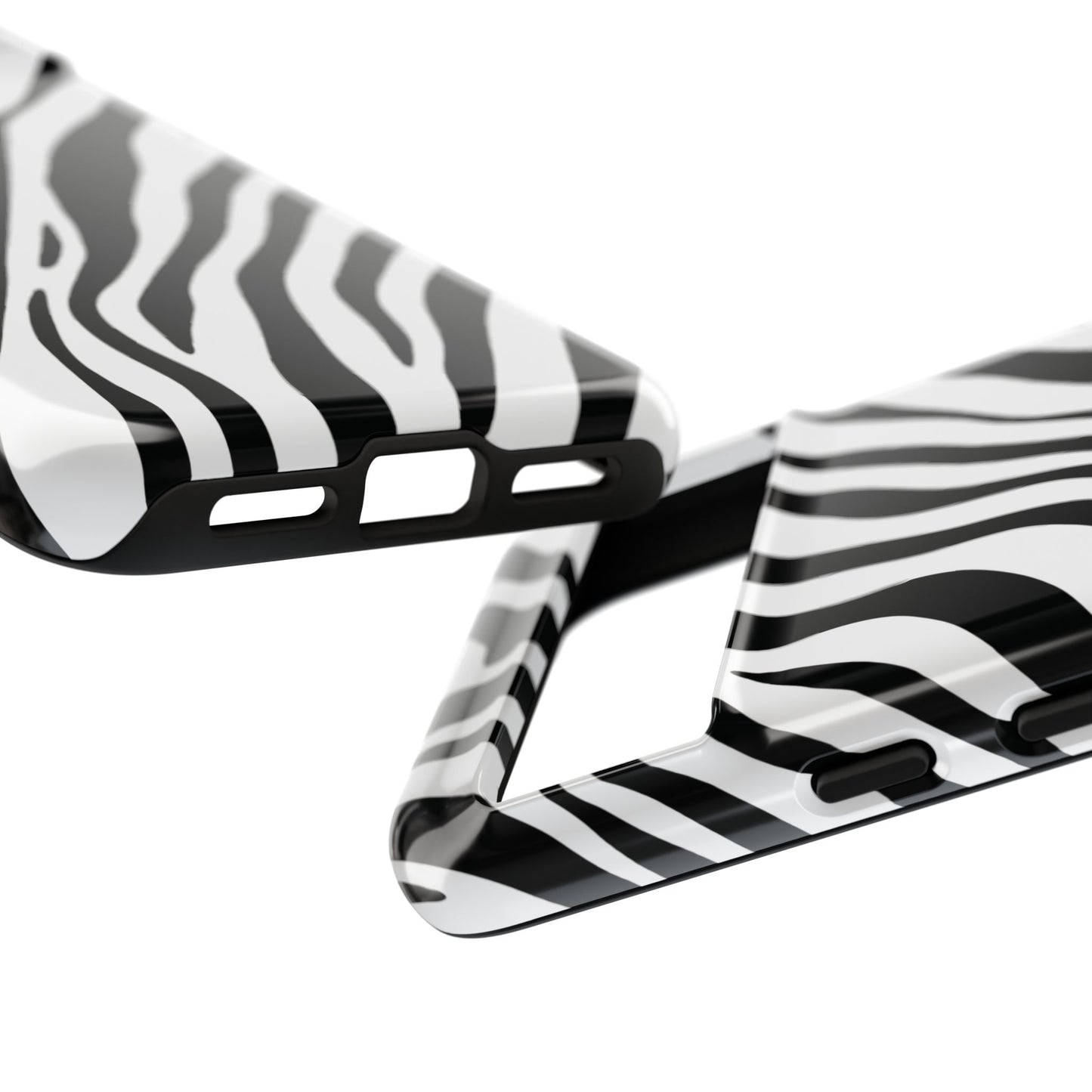 Modern Monochrome Zebra Print Phone Case