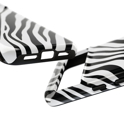 Modern Monochrome Zebra Print Phone Case