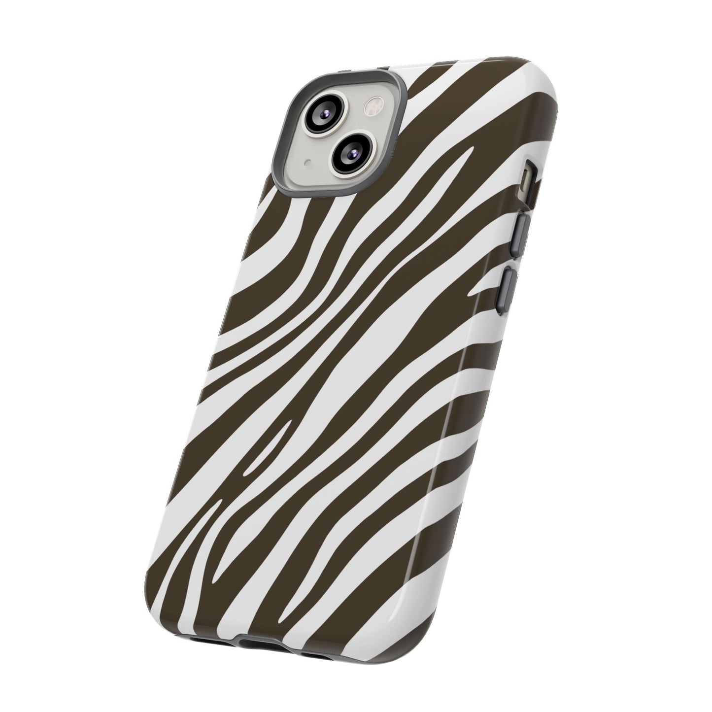 Modern Mocha Zebra Print Phone Case