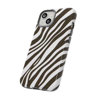Modern Mocha Zebra Print Phone Case