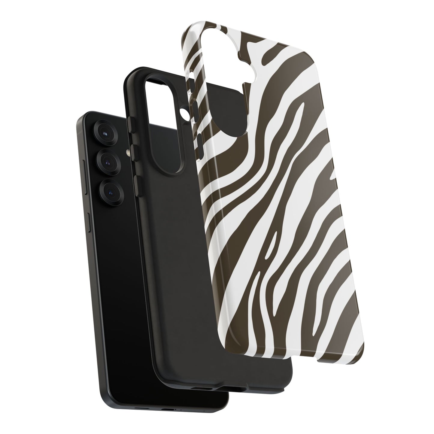 Modern Mocha Zebra Print Phone Case