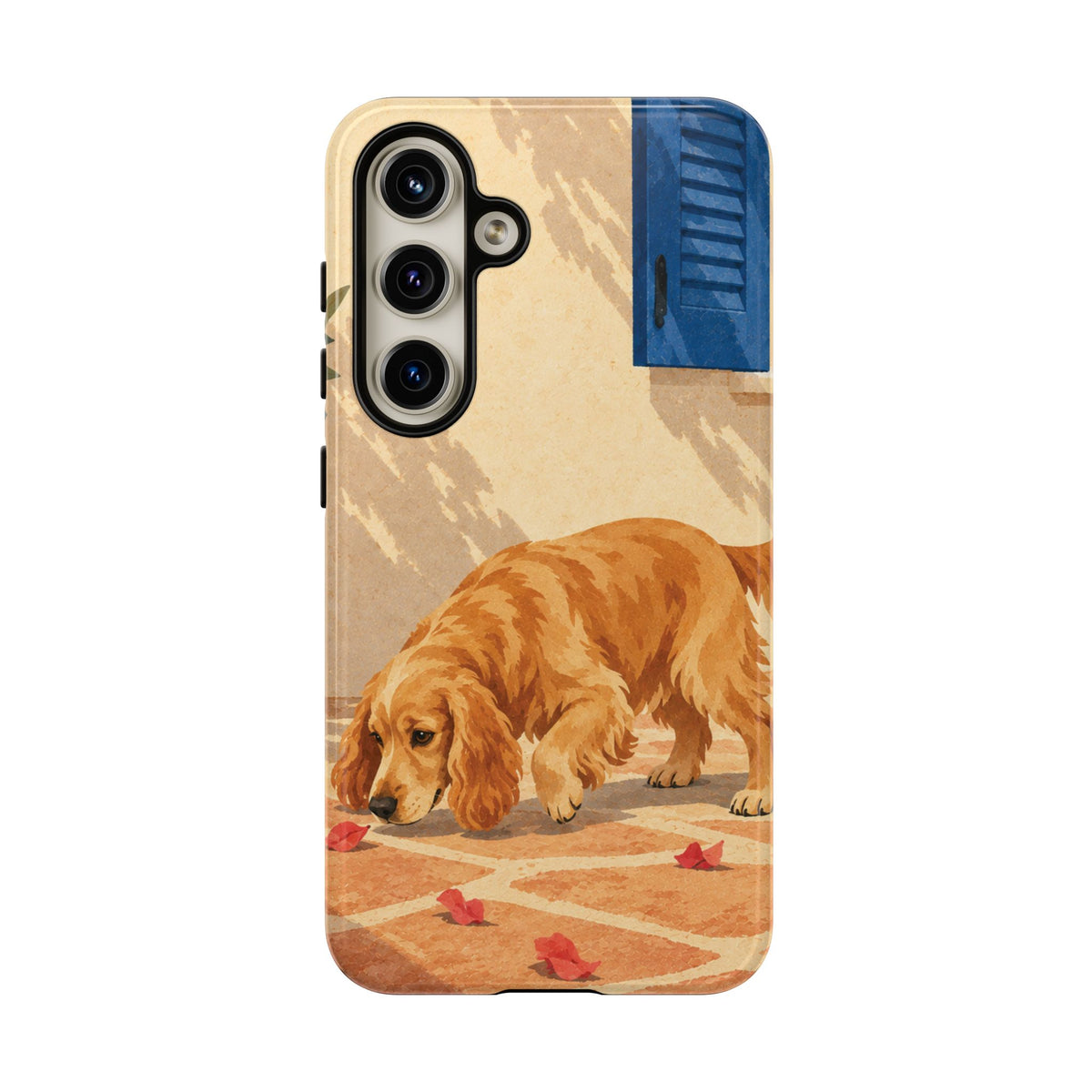 Cocker Spaniel Scent Trail Phone Case - Multicolor Phone Case - Samsung Galaxy S24 / Glossy