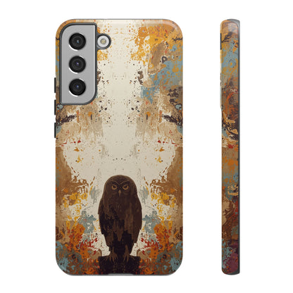 Samsung Galaxy S22 Plus / Glossy Phone Case - Abstract Owl Design Phone Case