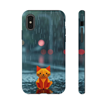 iPhone XS / Glossy Phone Case - Origami ’Soggy Cat’ Design Phone Case